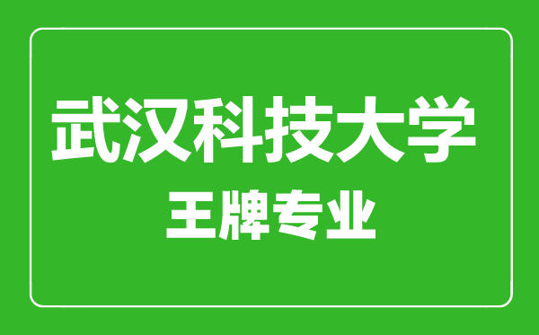 武漢科技大學王牌專業有哪些,武漢科技大學最好的專業是什么