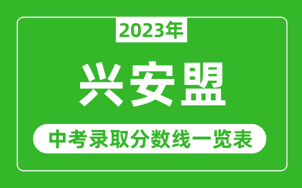 2023年興安盟中考錄取分數線,興安盟各高中錄取分數線一覽表