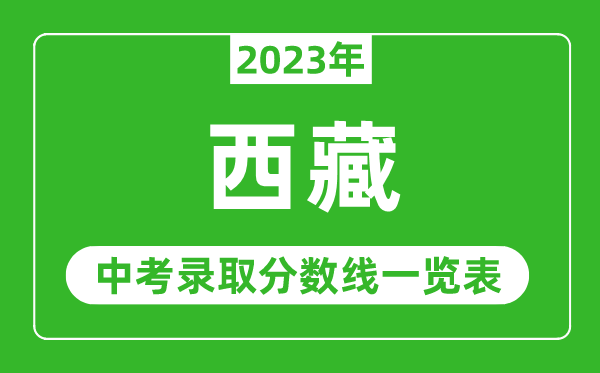 2023年西藏中考錄取分數線,西藏市各高中錄取分數線一覽表
