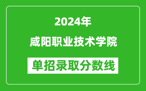 2024年咸陽職業技術學院單招錄取分數線