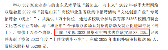山東藝術學院就業率怎么樣,就業前景好嗎?