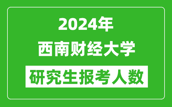 2024年西南財經大學研究生報考人數