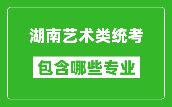 湖南藝術類統考包含哪些專業?