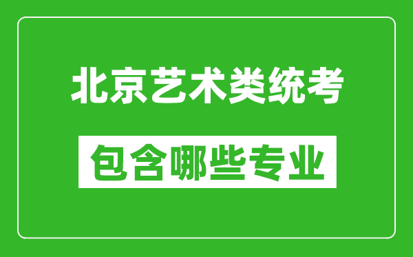 北京藝術(shù)類統(tǒng)考包含哪些專業(yè)?