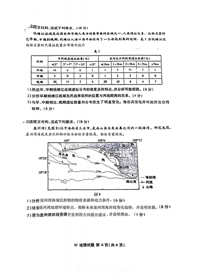新高考2024七省聯考安徽地理試卷及答案解析