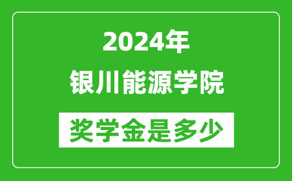 2024年銀川能源學院獎學金多少錢,覆蓋率是多少?