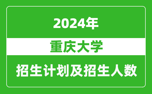 重慶大學2024年在貴州的招生計劃及招生人數(shù)