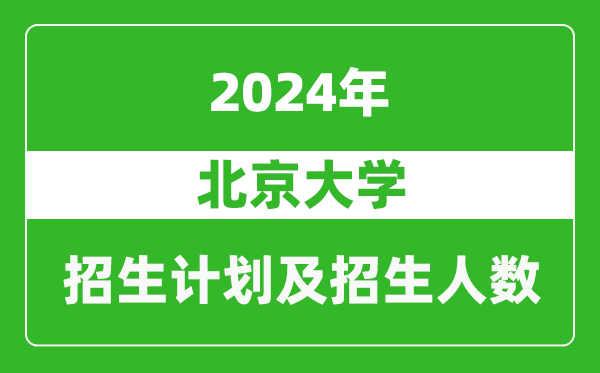 北京大學2024年在山西的招生計劃及招生人數