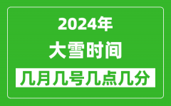 2025年大雪節氣時間是幾月幾號_具體從幾點幾分幾秒開始