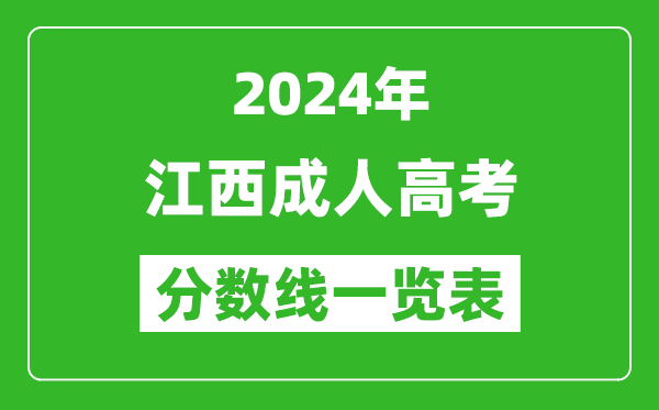2024年江西成人高考錄取分數線一覽表(含2022-2023歷年)