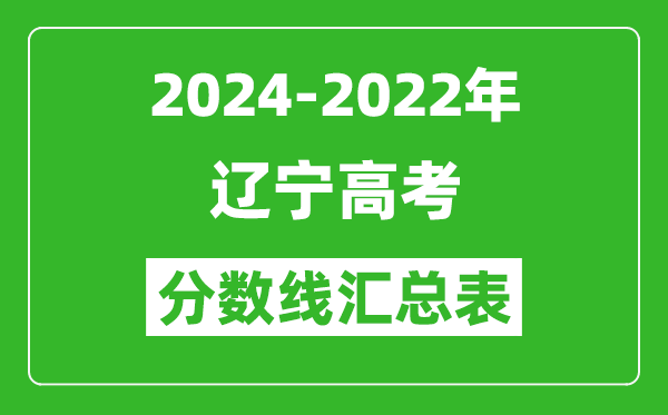遼寧2024-2022近三年高考分數線匯總表(2025參考)