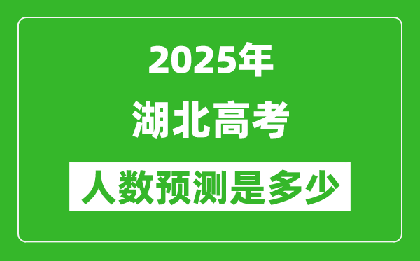 2025年湖北高考人數是多少,湖北高考人數預測