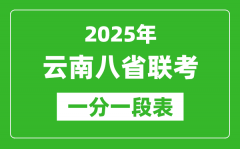 2025年云南八省聯考一分一段表_成績分數段統計表