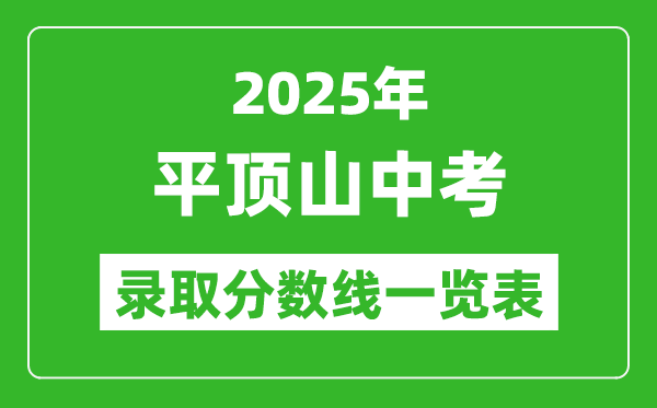 2025年平頂山中考錄取分?jǐn)?shù)線(xiàn)一覽表(含歷年分?jǐn)?shù)線(xiàn))