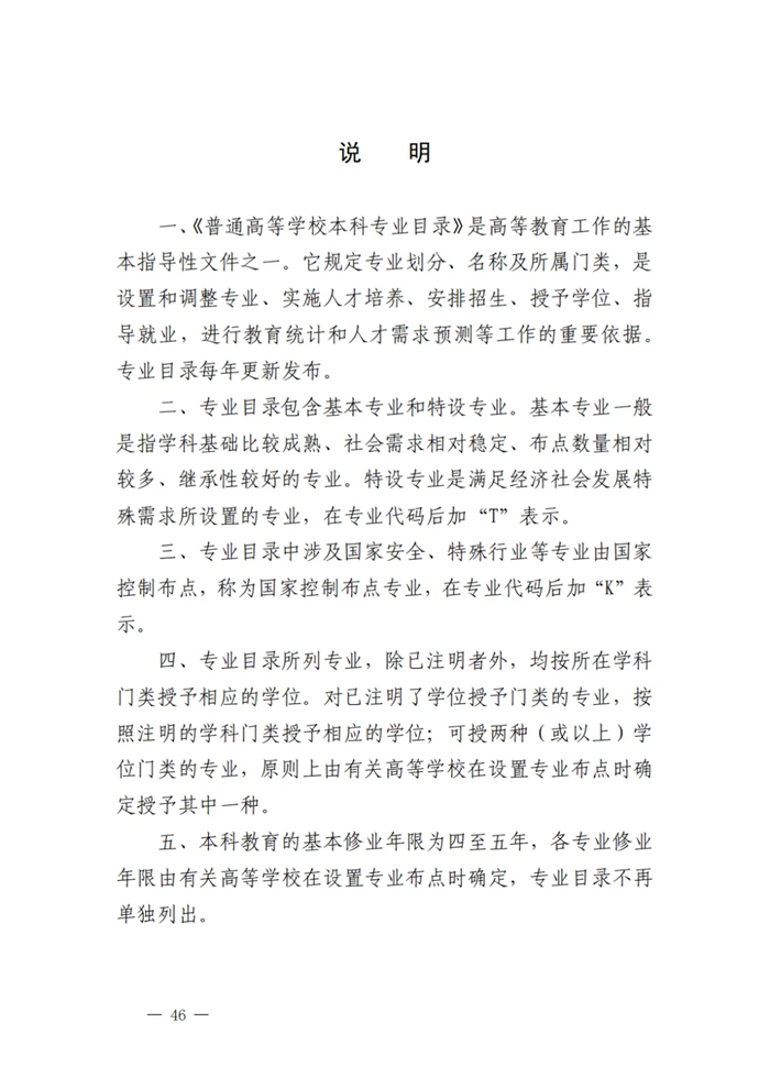 2025年最新本科專業目錄一覽表(含29個新增專業)