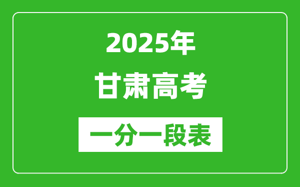 2025年甘肅高考一分一段表,各類別考生成績分布表