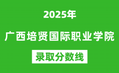 廣西培賢國際職業學院2025年錄取分數線（含2024歷年）