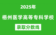 梧州醫學高等專科學校2025年錄取分數線（含2024歷年）